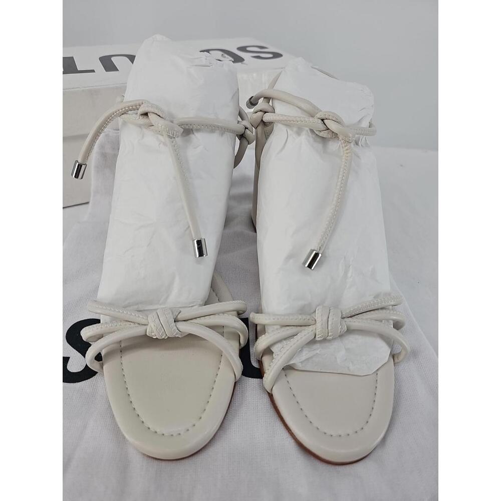 Schutz Women's Kate High Block Sandals $128 - US Size 7.5 - White Pearl - 1124 - Picture 4 of 9